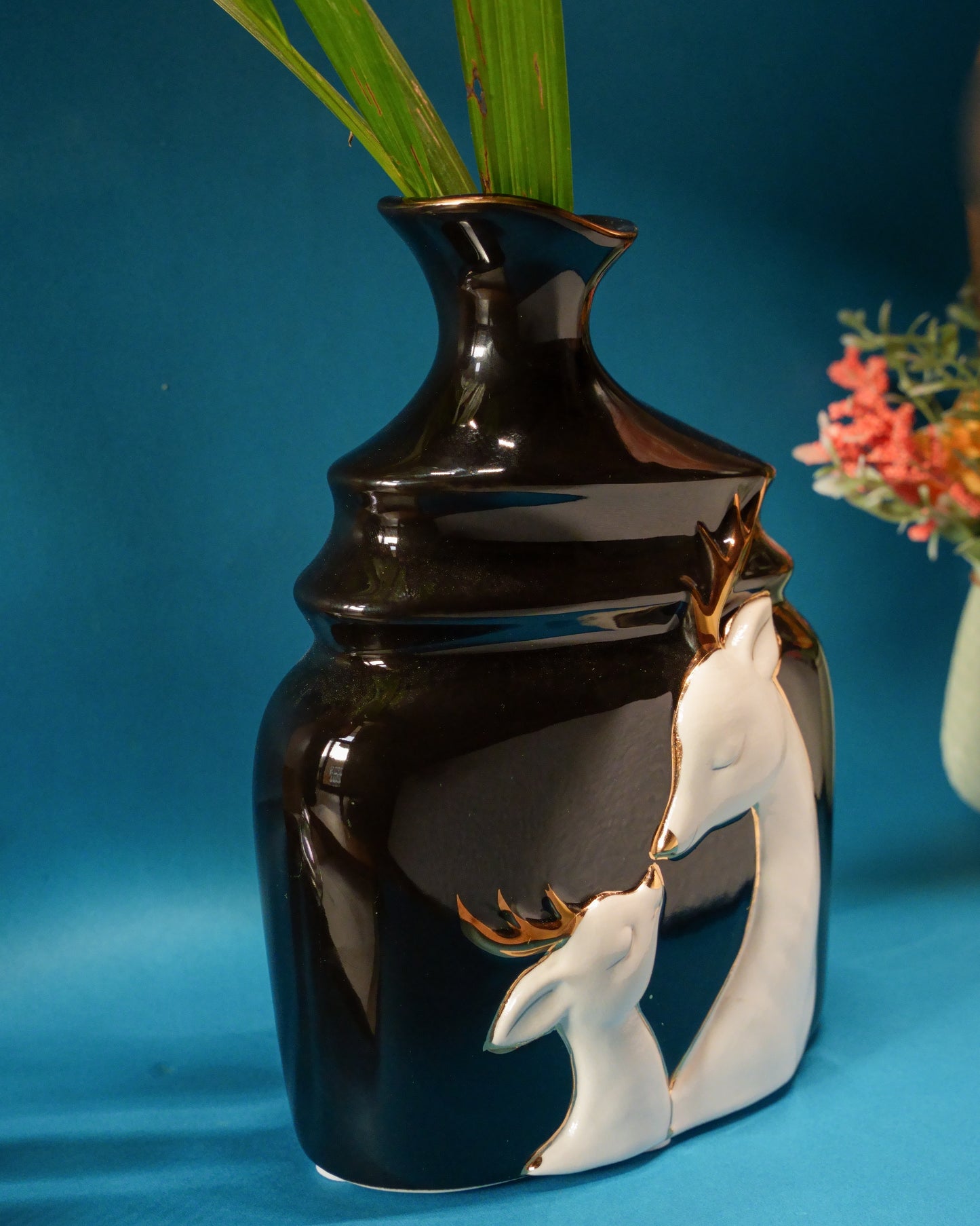 Golden Antlers Vase