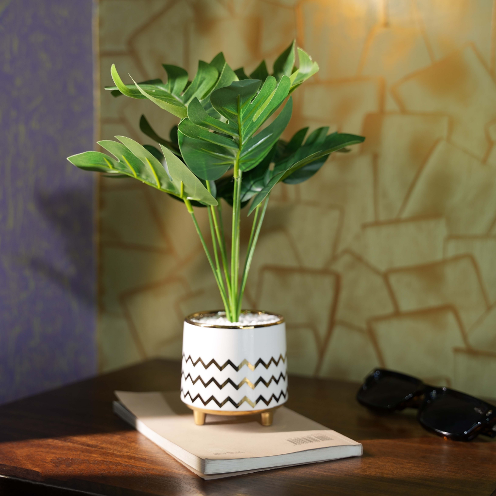 Minimal Planter(White & Golden)