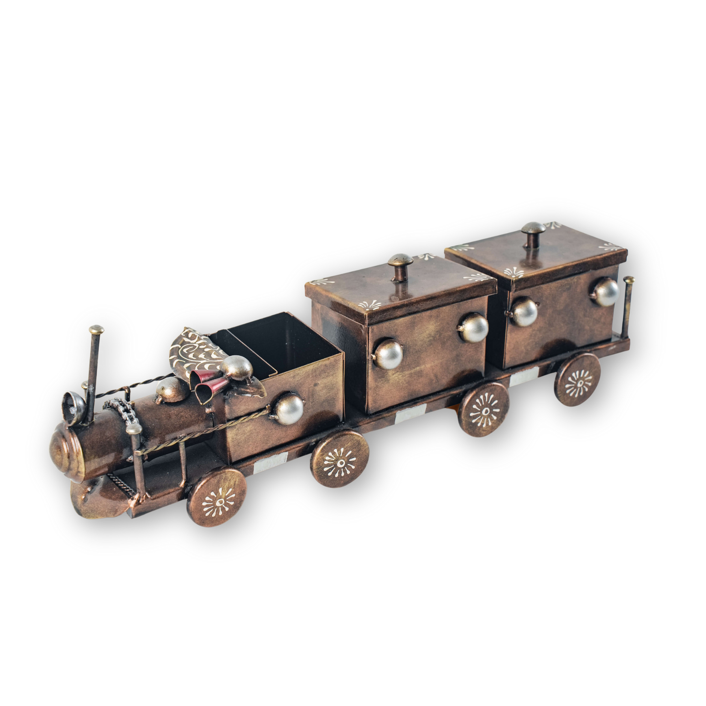 Decorative Metal Train Organizer