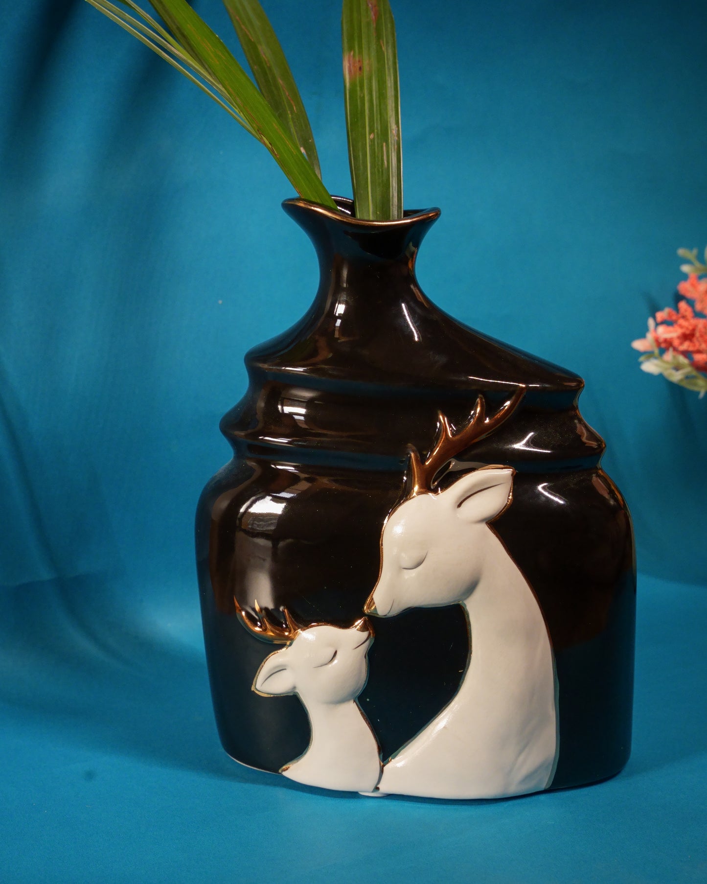 Golden Antlers Vase