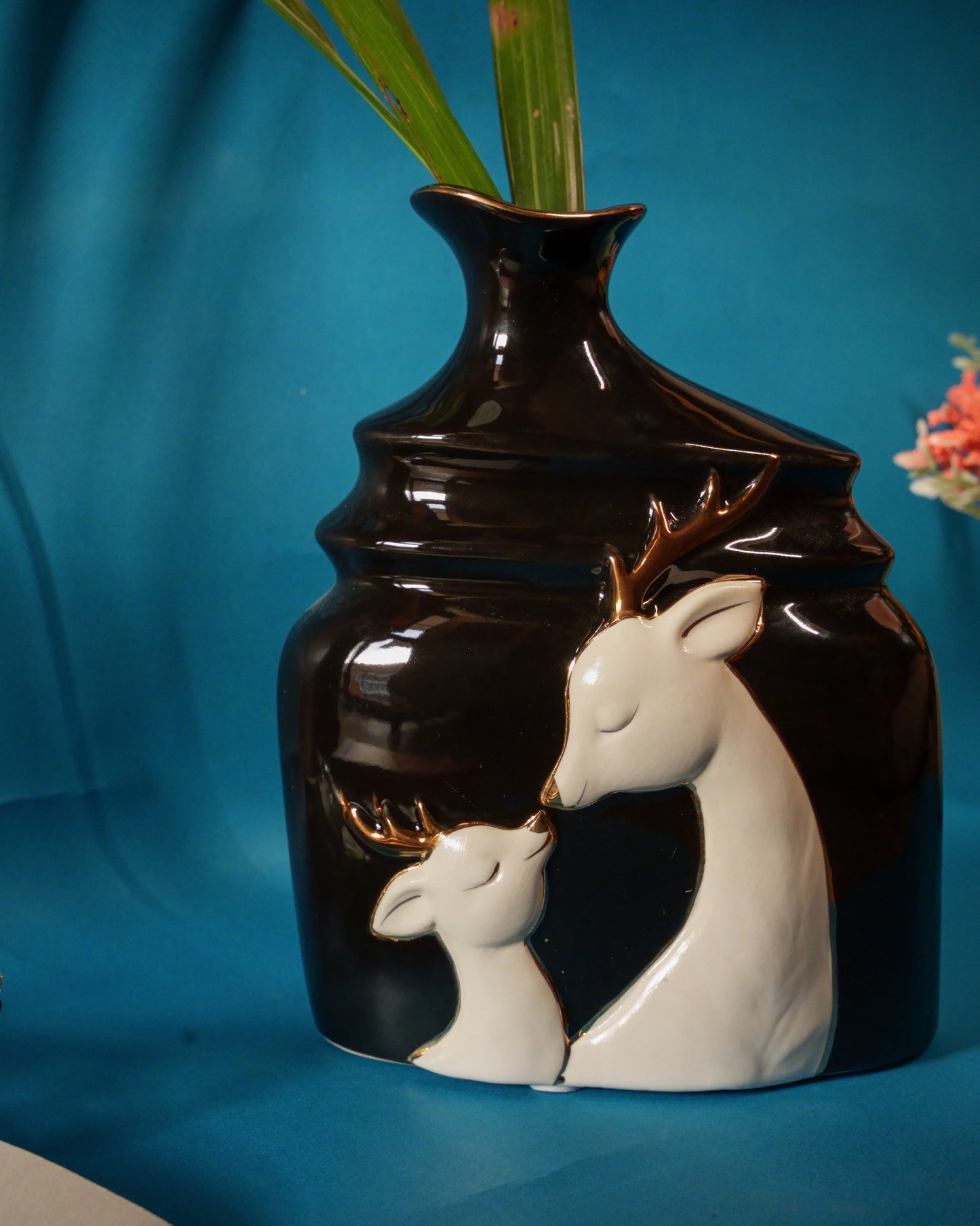 Golden Antlers Vase