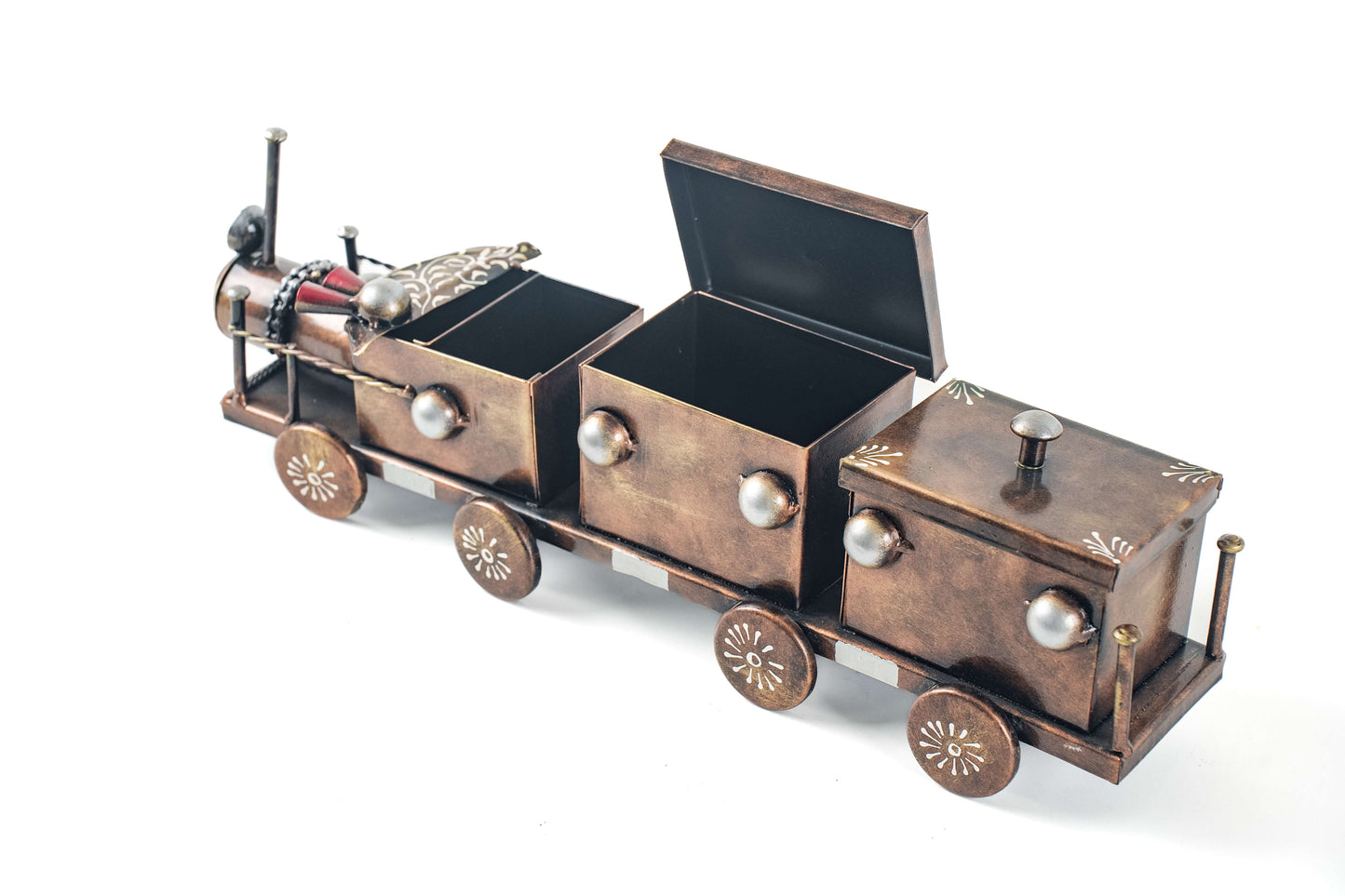 Decorative Metal Train Organizer